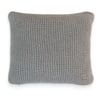 Moss Knit Light Grey Melange Cotton Knitted Decorative Cushion Cover 16 x 16 Inches