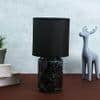 Desk Lamp Black Carved Base with Modern Shade