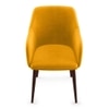 Owen Lounge Chair in  Matte Mustard Yellow Colour