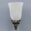 Devansh Metal Electric Wall Light in Antique gold Colour with White Shade Count of 1 Light