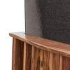 Serra Wooden Sofa - Teak Finish (Smoke Grey)