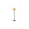 Brendan Yellow Fabric Shade Floor Lamp with Black Iron Base
