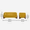 Amala Velvet 2 Seater Sofa Yellow in Colour