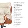 Ettorez Otimo Premium High Back  Boss Chair In Cream And Tan Colour