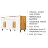 Hexa Red Multipurpose Storage Cabinet With 2 Drawer 4 Door in Giant Wood And Frosty White Colour