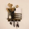 Somerset Wooden Wall Shelf Organiser With Key Holders