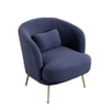 CITIUM Fabric Accent Chair in Blue Colour