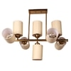 Devansh Gold Wall Mounted Lamp With Off-White Cotton Shade