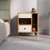 Hexa Red Engineered Wood Dressing Table in Frosty White and Giant Wood Colour