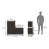 Bennis 25 Pair Shoe Rack in Dark Walnut Finish