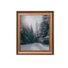 Artistry Grey Gold Toned Fog Norwegian Forest Framed Canvas Wall Prints Set of 1 Multicolor Matte