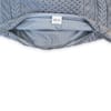 Kennedy Blue Grey Cotton Knitted Decorative Cushion Cover 16 x 16 Inches