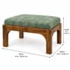 Nivara Solid Sheesham Wood Upholstered Pooja Chowki Sage Green Provincial Teak Finish