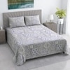Milo Multicolor Floral 400 TC Cotton Flat Queen Size Bedsheet with 2 Pillow Covers – Threads