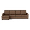 Apollo Sofa (Colour : Mocha, Cushion : Soft, Back Type : High Back, Seating Capacity : Left Aligned 3 Seater + Left Aligned Chaise + Ottoman)