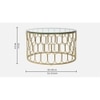 Belmont Clear Glass Coffee Table In Gold Finish