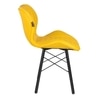Superb Leatherette Dining Chair in Yellow Colour