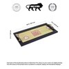 Hunter green dhokra serving tray large (18x9x2)