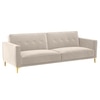 Calisa 3 Seater Pull Out Sofa cum Bed  in Cream Colour