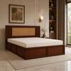 Aaranya Solid Wood Comfort Queen Bed Hydraulic Storage Provincial Teak Finish Mattress 60 x 78 Inch