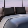 Stoa Paris Comforter for King Size Bed, 300 TC Ultra Satin Fabric  Taupe Sapphire