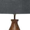 Devansh Grey Jute Table Lamp With Wood Natural Base (7X13 Inches)-20