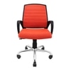 Smart Ergonomic Chair With Breathable Orange Mesh Fabric