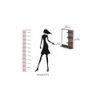 Rico Mini Engineered Wood Wall Mount Dressing Table Mirror with Shelves (Wenge)