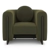 Reno Lounge Chair in Deep Olive Velvet Colour