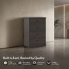 Ben Engineered Wood Chest of 4 Drawers in Dark Wenge Finish