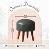 Brick Forest Green Faux Leather Ottoman Set Of 2