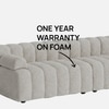 Chiccomfort Wood 4 Seater With Upholstery Non Storage Sofa In White Colour