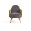 Holden Cane Accent Chair in Grey Colour