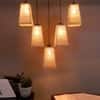 Devansh Solid Wood Electric Wall Light in Brown Colour with Multi Shade Count of 1 Light