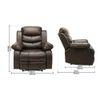 Shine Leatherette One Seater Manual Recliner in Brown Colour