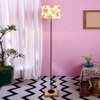 Eddie Multicolour Cotton Shade Floor Lamp