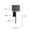 Devansh Metal Electric Wall Light in Black Colour with Grey Shade Count of 1 Light