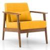 Brooks Lounge Chair in Mustard Yellow Colour