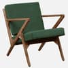 Zesta Green Fabric Accent Chair