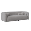 Zenol Boucle Fabric 3 Seater Sofa In Grey