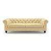 Winchester 3 Seater Half Leather Sofa in Cream Colour