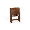 Karmiya Engineered Wood Study and Computer Laptop Table for Home or Office, WFH Desk, with Multiple Storage Shelves for Books and Décor Display for Adults Kids Students (Brown Maple)
