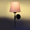 Devansh Metal Electric Wall Light in Black Colour with Grey Shade Count of 1 Light