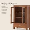 Carnegie Display Cabinet in Amber Walnut Finish