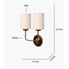 Devansh Metal Electric Wall Light in Gold Colour with White Shade Count of 2 Lights