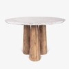 Hump Solid Wood Four Seater Dining Table in Brown Colour