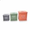 Galvanized Rectangular Metal Onion Potato Garlic Storage Container Set In Multicolor Colour