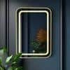 Aluminium LED Rectangular Decorative wall mirror by elegant arts and frames (Mirror size 500X700mm)
