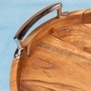 Ireka Home Atithi Wooden Serving Tray with Iron Handles – Small