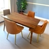 Oakmont Sheesham Wood Mid Century 4 Seater Dining Table Set